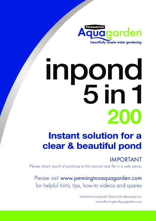 Inpond 5 in 1 200 instruction manual