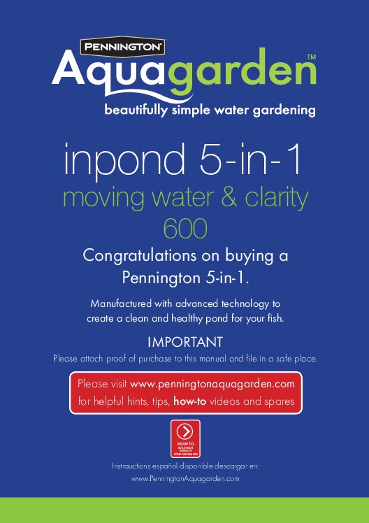Inpond 5 in 1 600 instruction manual}